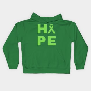 Hope Awareness Ribbon (Green) Kids Hoodie